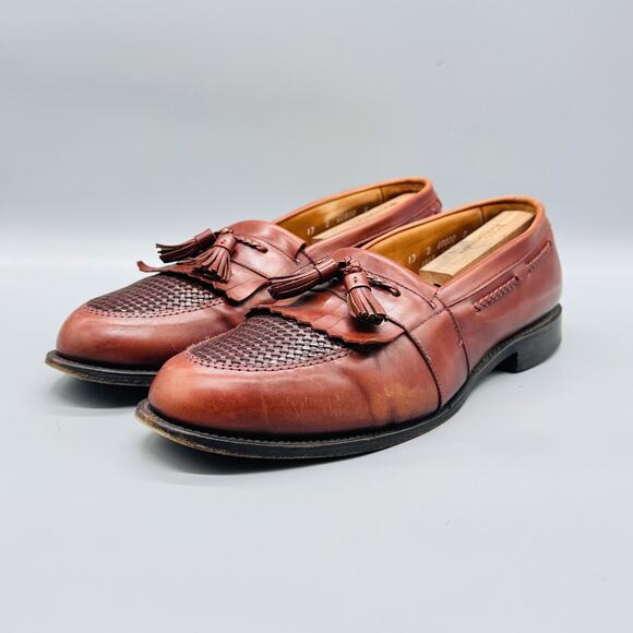Allen Edmonds Shoes Mens 13 Brown Leather Cody Tassel Loafers Slip On Dress main image 6